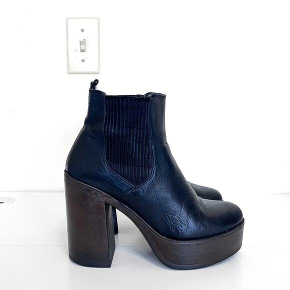 Vintage Y2K Steve Madden Chunky Platform Womens Boots Size 38 Grunge Hippie 90s - Picture 1 of 11
